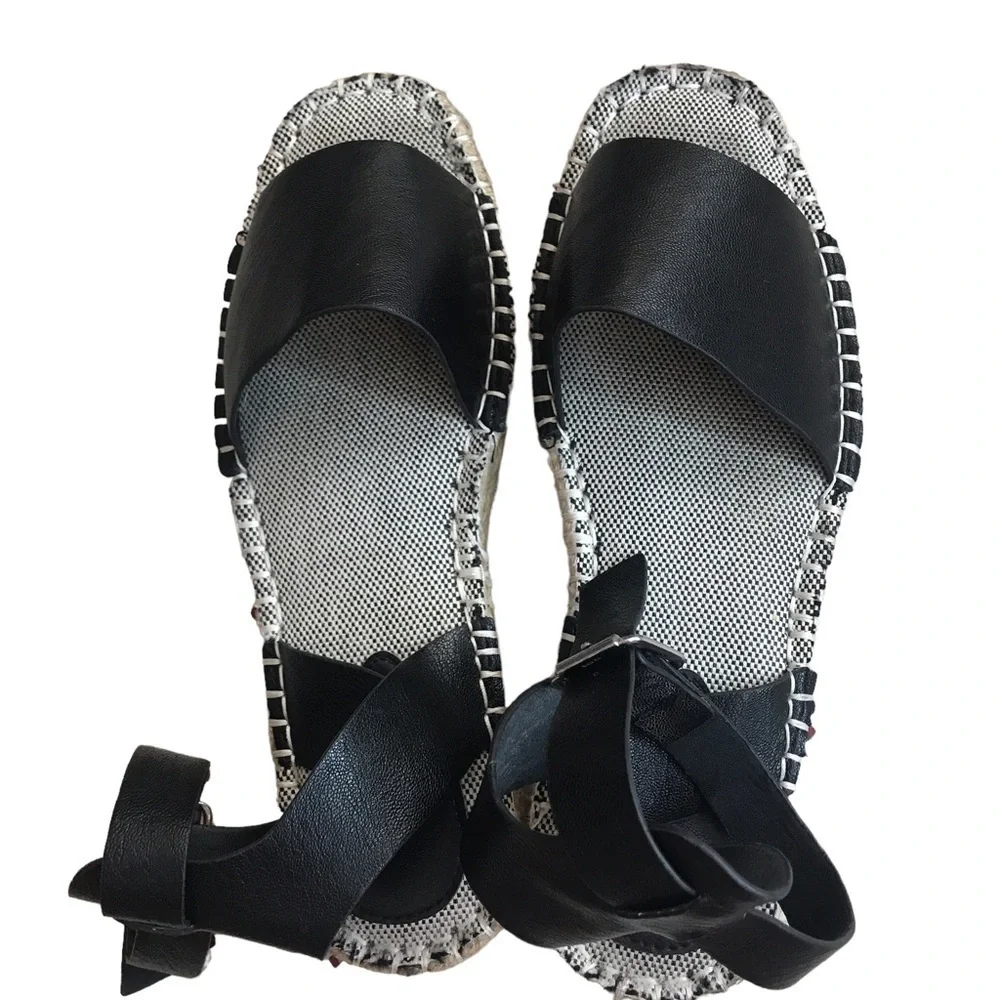 H&M black and beige strappy espadrilles